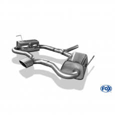 Fox Sportauspuff koncový tlumič výfuku s vývodem uprostřed s koncovkou 135x80 Typ 52 pro Mini Cooper S R53 mittig s motorem 1.6