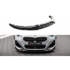 Maxton Design spoiler pod přední nárazník ver.2 pro BMW řada 2 G42 M240i, G42 M-Pack, černý lesklý plast ABS