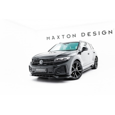 Maxton Design spoiler pod přední nárazník pro Volkswagen Touareg R-Line Mk3 Facelift, černý lesklý plast ABS