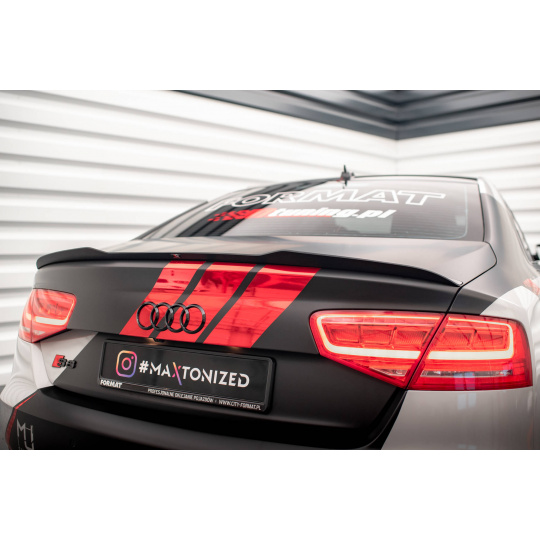 Maxton Design prodloužení spoileru pro Audi S8 D4, černý lesklý plast ABS