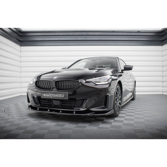 Maxton Design spoiler pod přední nárazník ver.3 pro BMW řada 2 G42 Standard, černý lesklý plast ABS