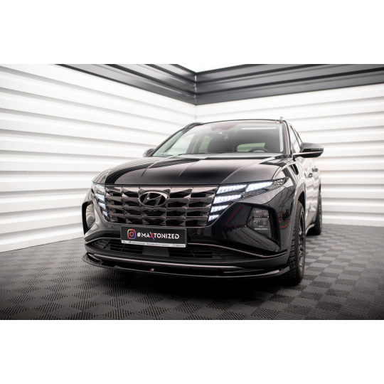 Maxton Design spoiler pod přední nárazník pro Hyundai Tucson Mk4, černý lesklý plast ABS