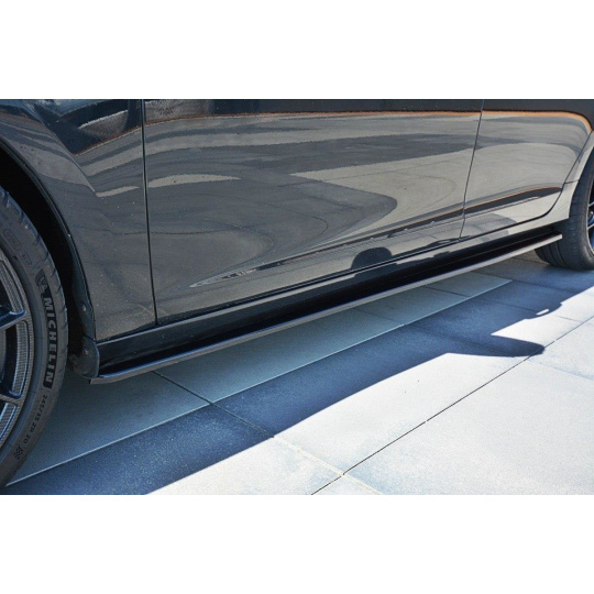 Maxton Design difuzory pod boční prahy pro Volvo V60, černý lesklý plast ABS