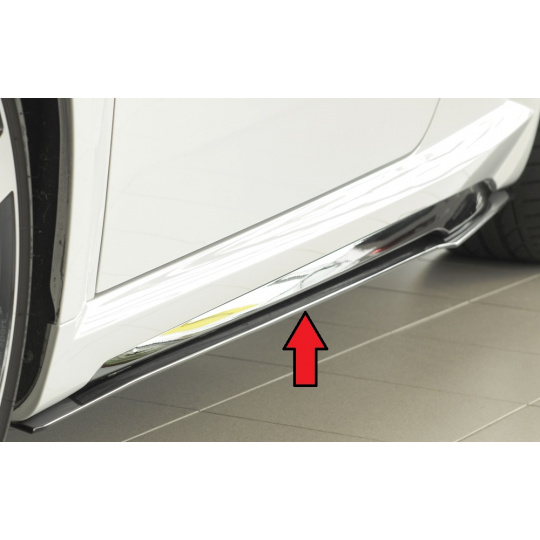 Rieger spoiler pod boční práh mont. strana levá pro Audi TTS 8J-FV, 8S kupé, roadster po faceliftu, r.v. 09/18-, plast ABS bez povrchové úpravy