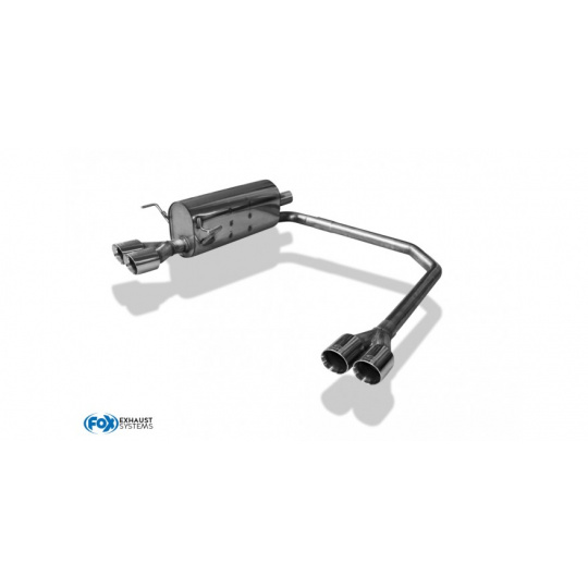 Fox Sportauspuff koncový tlumič výfuku s koncovkou 2x76 Typ 25 na obou stranách pro Opel Astra H s motorem 1.2, 1.3 CDTI, 1.4, 1.6, 1.7 CDTI, 1.8, 1.9 CDTI