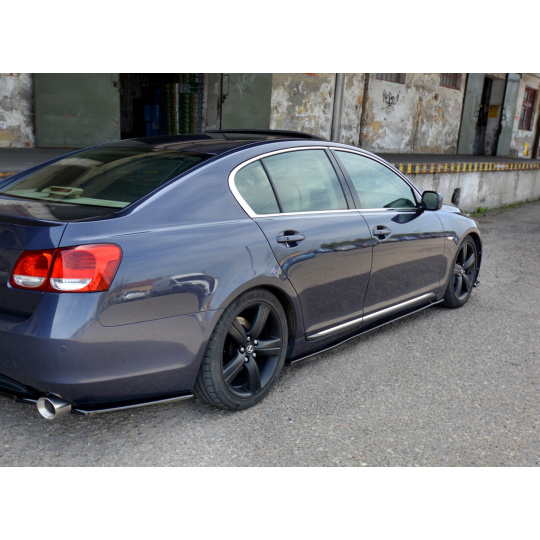Maxton Design difuzory pod boční prahy pro Lexus GS Mk3, černý lesklý plast ABS