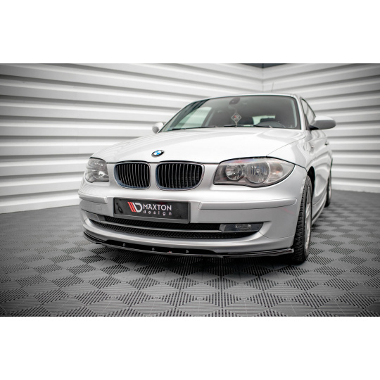 Maxton Design spoiler pod přední nárazník ver.2 pro BMW řada 1 E81 Facelift, černý lesklý plast ABS
