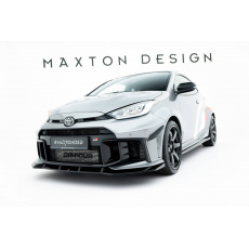 Maxton Design spoiler pod přední nárazník pro Toyota GR Yaris Mk4 Facelift, černý lesklý plast ABS