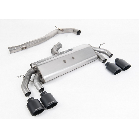 Milltek Sport výfukový systém cat-back Race systém bez rezonátoru a klapek (hlasitější) pro Volkswagen Golf Mk7.5 R 2.0 TSI 310PS (bez GPF) - 76mm, EC Approved Systems 2017-2021, typ koncovek: oválné černé Milltek Sport výfukový systém cat-back Race systém bez rezonátoru a klapek (hlasitější) pro Volkswagen Golf Mk7.5 R 2.0 TSI 310PS (bez GPF) - 76mm, EC Approved Systems 2017-2021, typ koncovek: oválné černé