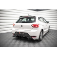 Maxton Design "Street Pro" difuzor zadního nárazníku pro Seat Ibiza Mk5, plast ABS bez povrchové úpravy, s červenou linkou