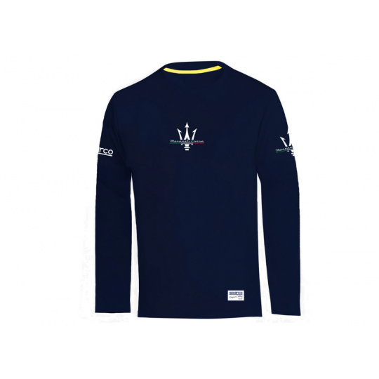 Sparco tričko s dlouhým rukávem Maserati, barva: modrá, velikost: XL