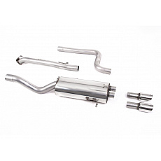 Milltek Sport výfukový systém cat-back bez rezonátoru (hlasitější) pro Ford Fiesta Mk7 ST 1.6 EcoBoost (5-dvéř. NA modely) 2014-2024, typ koncovek: GT-80 leštěná