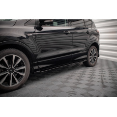 Maxton Design difuzory pod boční prahy pro Ford Escape MK3 ST-Line, černý lesklý plast ABS