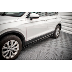 Maxton Design difuzory pod boční prahy pro Volkswagen Tiguan MK2 Standard, černý lesklý plast ABS