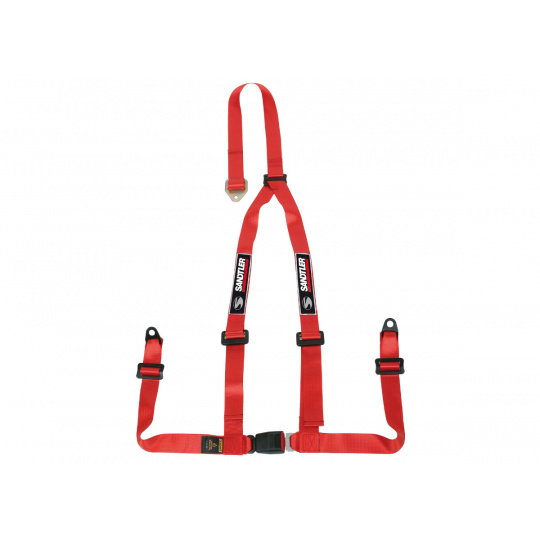 Sandtler Sponsor tříbodový bezpečnostní pás s ECE homologací, barva červená
