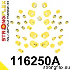 116250A: Strongflex Kompletní sada polyuretanových silentbloků pro zavěšení varianta SPORT 116250A: Strongflex Kompletní sada polyuretanových silentbloků pro zavěšení varianta SPORT