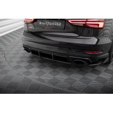 Maxton Design "Street Pro" difuzor zadního nárazníku pro Audi RS3 8V Facelift, plast ABS bez povrchové úpravy, s černou a červenou linkou, Sedan Maxton Design "Street Pro" difuzor zadního nárazníku pro Audi RS3 8V Facelift, plast ABS bez povrchové úpravy, s černou a červenou linkou, Sedan