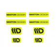 Maxton Design sada 3D samolepek 8 ks, barva: limetková / černá