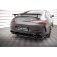 Maxton Design středový spoiler pod zadní nárazník s žebrováním pro Mercedes AMG GT 4 -Door Coupe GT 63S Aero, černý lesklý plast ABS