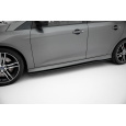Maxton Design "Street Pro" difuzory pod boční prahy pro Ford Focus ST Mk3 Facelift, plast ABS bez povrchové úpravy, s černou linkou