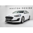 Maxton Design spoiler pod přední nárazník ver.2 pro Ford Focus Mk4, černý lesklý plast ABS, Vignale, Estate/Hatchback