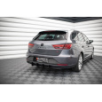 Maxton Design "Street Pro" difuzor zadního nárazníku pro Seat Leon FR Mk3, plast ABS bez povrchové úpravy, s červenou linkou