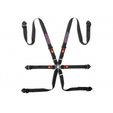 Závodní 6bodový pás Sparco Martini Racing Competition H-2 PD, homologace FIA, barva: černá