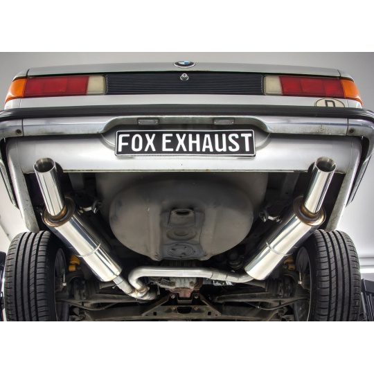 Fox Sportauspuff výfukový systém od katalyzátoru s koncovkou 1×80 mm typ 24 na obou stranách pro BMW řada 3 E21 s motorem 2.3 l Fox Sportauspuff výfukový systém od katalyzátoru s koncovkou 1×80 mm typ 24 na obou stranách pro BMW řada 3 E21 s motorem 2.3 l