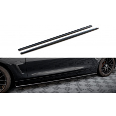 Maxton Design difuzory pod boční prahy pro BMW řada 4 F36, černý lesklý plast ABS