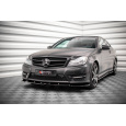 Maxton Design spoiler pod přední nárazník pro Mercedes třída C W204/AMG-Line, černý lesklý plast ABS, Coupe