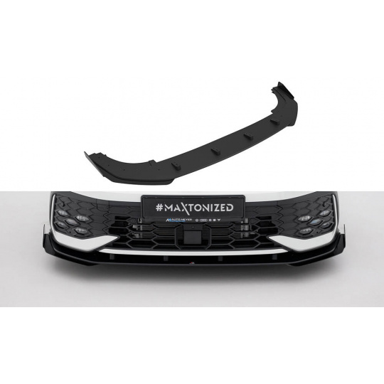 Maxton Design "Street Pro" spoiler pod přední nárazník s křidélky pro Volkswagen Golf GTE Mk8 Facelift, plast ABS bez povrchové úpravy