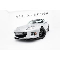 Maxton Design spoiler pod přední nárazník pro Mazda Mx-5 Mk3 NC Facelift, černý lesklý plast ABS