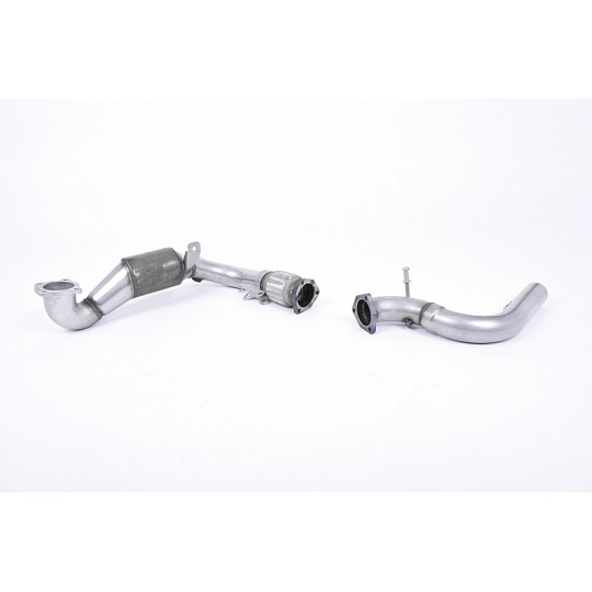 Milltek Sport litinový downpipe s Race katalyzátorem pro Ford Fiesta Mk7/Mk7.5 1.0T EcoBoost (100/125/140PS) 2013-2017, pro použití s Milltek Sport Cat Back Systems