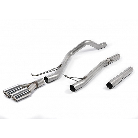 Milltek Sport výfukový systém DPF-Back bez rezonátoru (hlasitější) pro Volkswagen Transporter \ Caravelle T6 LWB 150/180/204PS 2.0l BiTDI 2WD a 4MOTION 2015-2024, typ koncovek: GT-100 leštěné