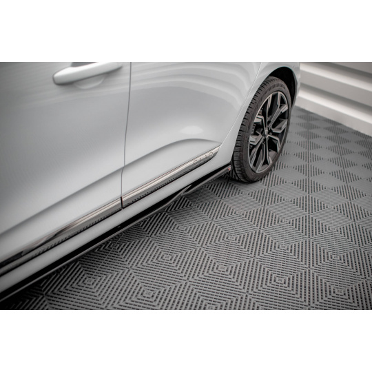 Maxton Design difuzory pod boční prahy pro Renault Clio Mk5, černý lesklý plast ABS