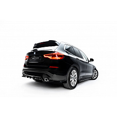 Maxton Design spoiler pod zadní nárazník s žebrováním v.2 pro BMW X3 G01, černý lesklý plast ABS