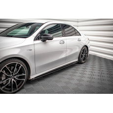 Maxton Design difuzory pod boční prahy ver.2 pro Mercedes třída A W177 AMG-Line, černý lesklý plast ABS