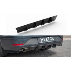 Maxton Design vložka zadního nárazníku pro Seat Leon Cupra Mk3 Facelift, černý lesklý plast ABS, Combi