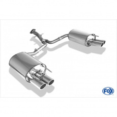 Fox Sportauspuff koncový tlumič výfuku s koncovkou 2x88x74 Typ 33 na obou stranách pro Lexus IS IS 250 s motorem 2.5