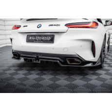 Maxton Design středový spoiler pod zadní nárazník s žebrováním pro BMW Z4 G29 Facelift, černý lesklý plast ABS, M40i