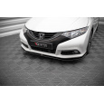 Maxton Design spoiler pod přední nárazník pro Honda Civic Mk9, černý lesklý plast ABS