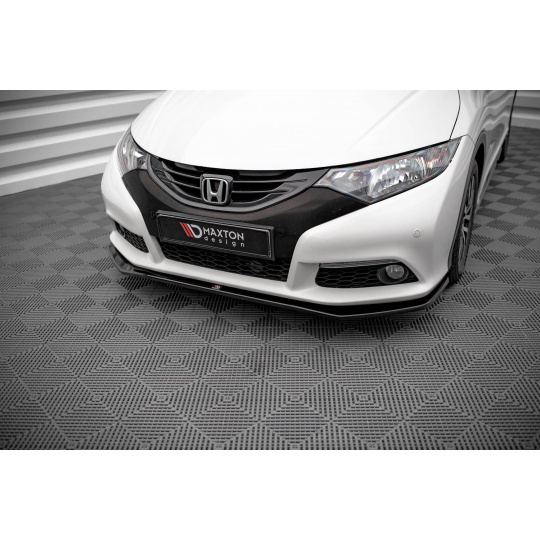 Maxton Design spoiler pod přední nárazník pro Honda Civic Mk9, černý lesklý plast ABS