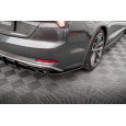 Maxton Design "Street Pro" boční difuzory pod zadní nárazník pro Audi S5 F5, plast ABS bez povrchové úpravy, s červenou linkou, Sportback