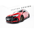 Maxton Design spoiler pod přední nárazník ver.3 pro Audi RS3 8Y Facelift, černý lesklý plast ABS, Sedan