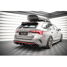 Maxton Design boční difuzory pod zadní nárazník ver.4 pro Škoda Octavia RS Mk4, černý lesklý plast ABS