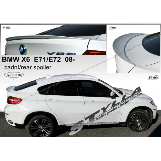 Stylla spoiler zadních dveří BMW X6 (E71, 2008 - 2014) spodní