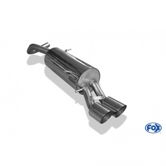 Fox Sportauspuff koncový tlumič výfuku s koncovkou 2x90 Typ 14 pro Volkswagen Polo 2013- s motorem 1.4, 1.8 Fox Sportauspuff koncový tlumič výfuku s koncovkou 2x90 Typ 14 pro Volkswagen Polo 2013- s motorem 1.4, 1.8