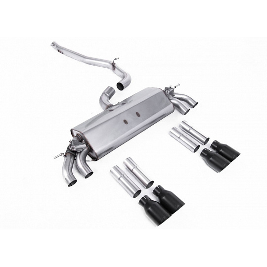 Milltek Sport výfukový systém cat-back GPF Back - bez rezonátoru (hlasitější) pro Audi S3 2.0 TFSI quattro Sedan/Cabrio 8V.2 (s GPF) 2019-2020, dvojité, kulaté, typ koncovek: GT-100 černé Milltek Sport výfukový systém cat-back GPF Back - bez rezonátoru (hlasitější) pro Audi S3 2.0 TFSI quattro Sedan/Cabrio 8V.2 (s GPF) 2019-2020, dvojité, kulaté, typ koncovek: GT-100 černé