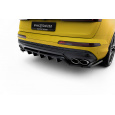 Maxton Design spoiler pod zadní nárazník s žebrováním pro Audi SQ7 Mk2 Facelift, černý lesklý plast ABS
