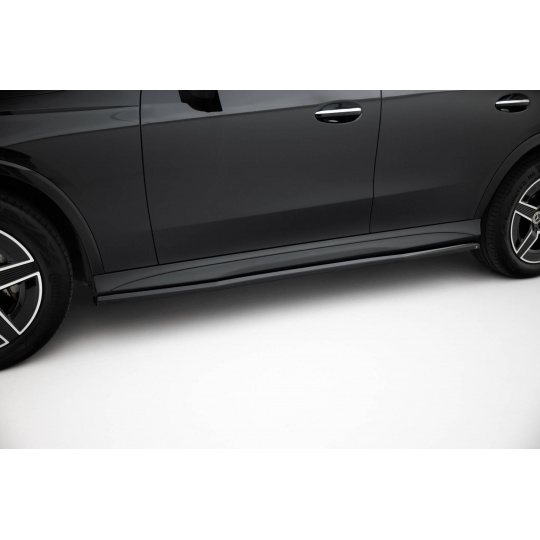 Maxton Design difuzory pod boční prahy pro Mercedes GLC C254 AMG-Line, černý lesklý plast ABS, Coupe